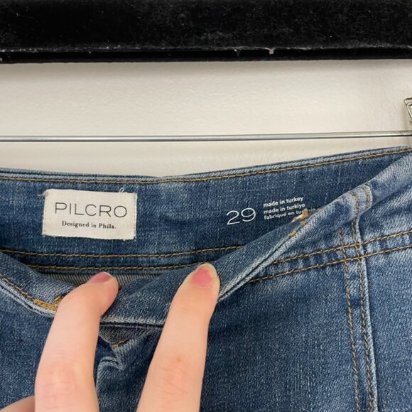 Anthropologie Pilcro The Leni Mid Rise Tapered Barrel Jeans Size 29 - Picture 3 of 7